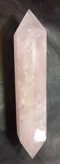  Double Terminated Rose Quartz Crystal Wand {rqb) image 0